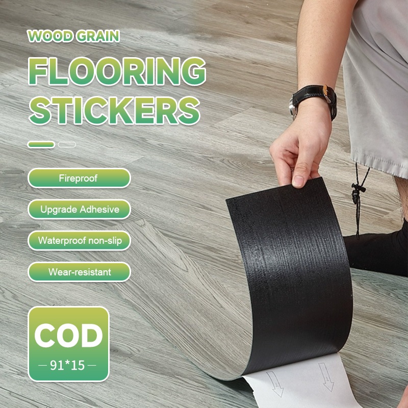Jual 【COD】91*15Foam Vinyl Sticker/Plafon PVC/ Vinyl Floor/ Wallpaper ...