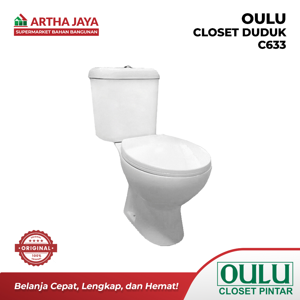 Jual Oulu Kloset Duduk C633 | Closet Dual Flush Hemat Air - Putih ...