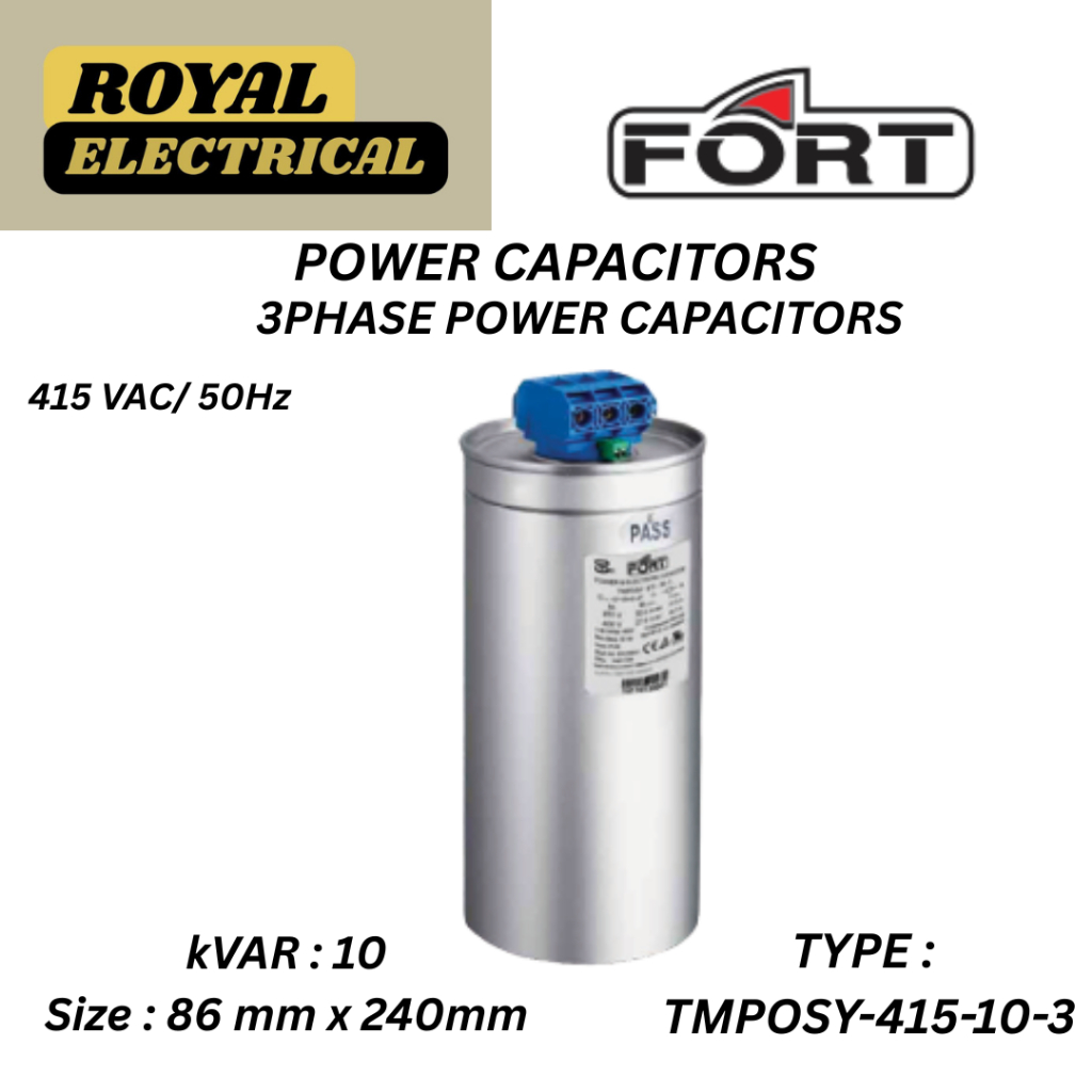 Jual FORT POWER CAPACITORS /KAPASITOR / 415VAC / 3PHASE / 10kVar ...