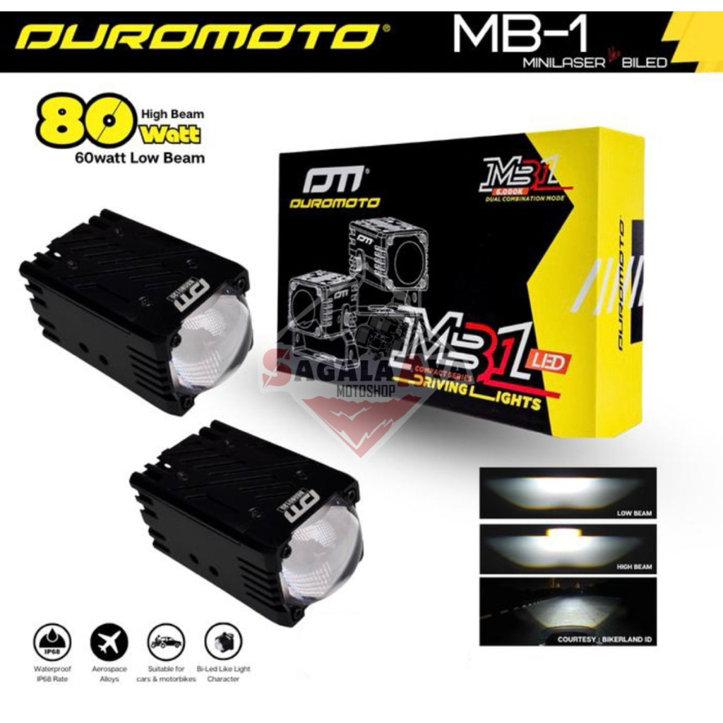 Jual Duromoto MB1 Minilaser Foglamp LED Mirip Biled Bi Led Laser 80W ...