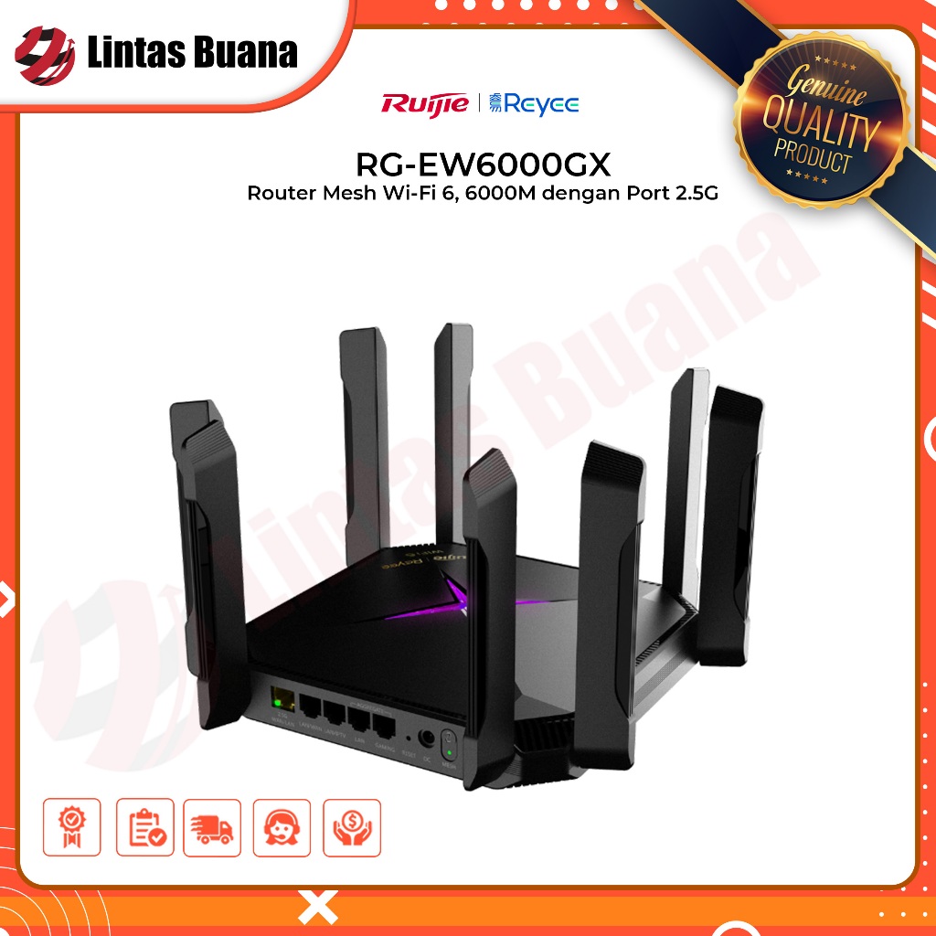 Jual RUIJIE RG-EW6000GX AX6000 ROUTER WIRELESS MESH WIFI 6 | Shopee ...