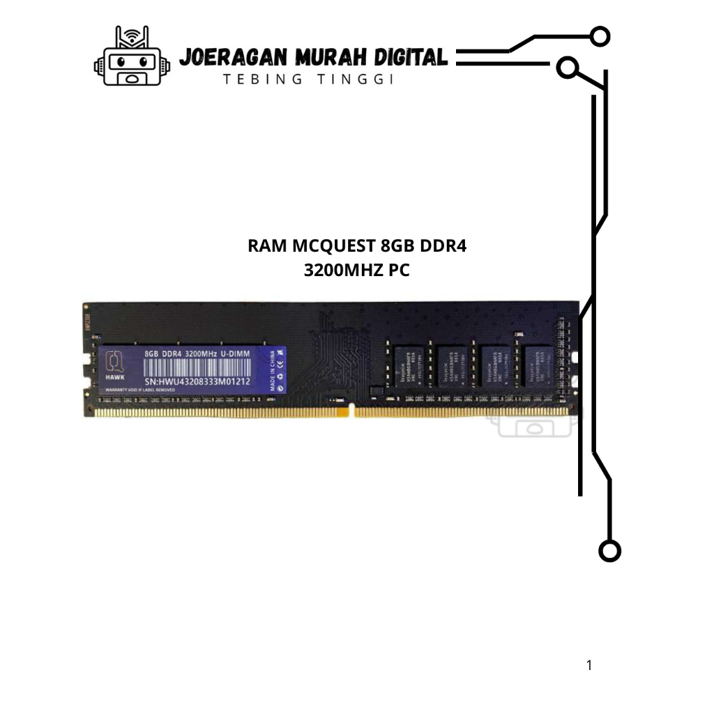Jual MEMORY / RAM PC SODIUM MCQUEST HAWK DDR4 8GB 3200MHZ | Shopee ...
