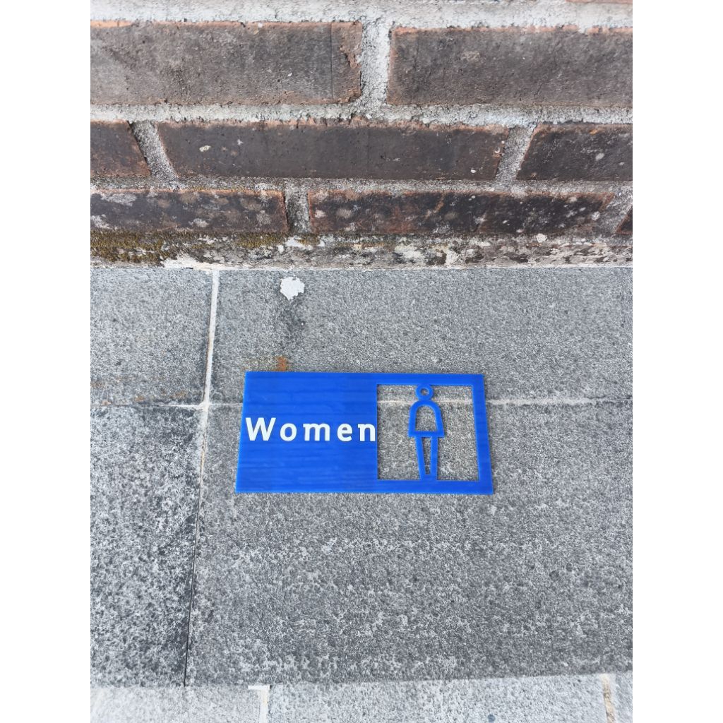 Jual sign akrilik / akrilik / toilet Women / biru | Shopee Indonesia