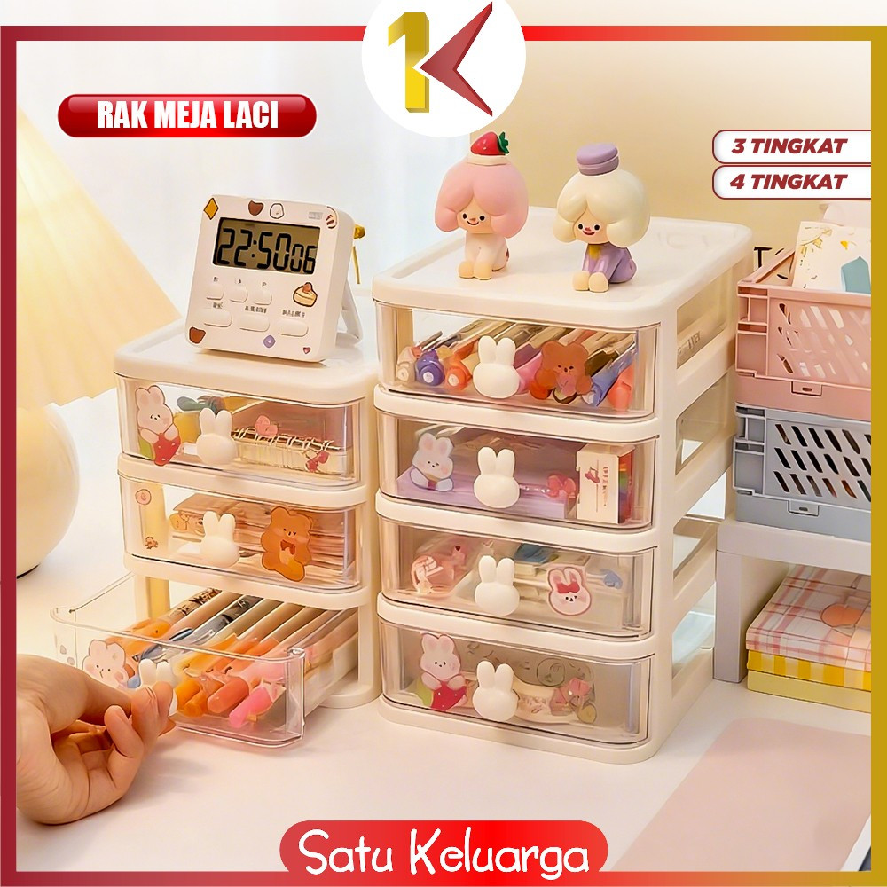 Jual SK-K152 Rak Meja Laci Penyimpanan Rak Susun Makeup Storage ...