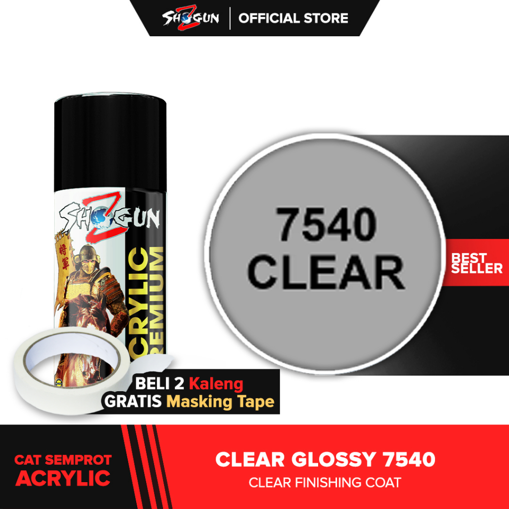 Jual Cat Semprot Motor Shogun Z Paint Acrylic Premium Clear Glossy 7540 ...