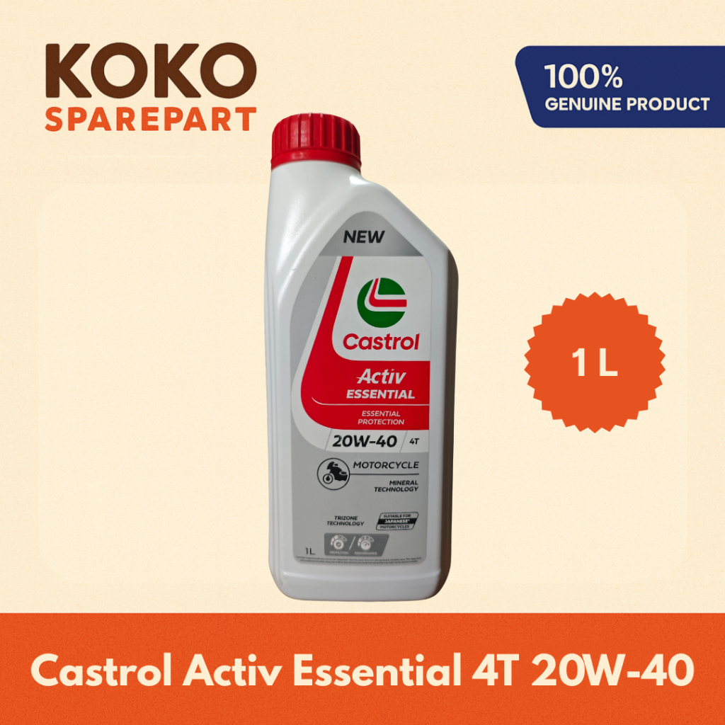 Jual Castrol Activ Essential 4T 20W-40 1L Oli Motor Bebek Manual ...