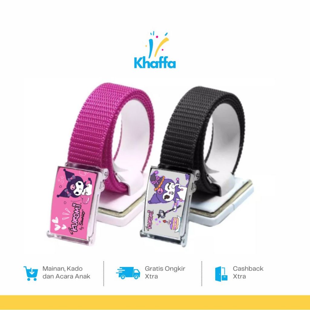 Jual Sabuk Anak TK Perempuan – Ikat Pinggang Karakter Sanrio Kuromi ...