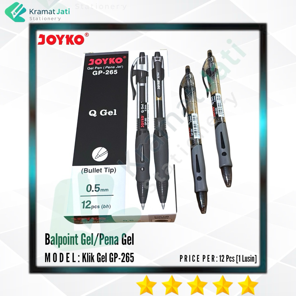 Jual Balpoint Gel Joyko Q-gel GP-265/Benefit GP-1 Isi 12 Pcs (1 Lusin ...