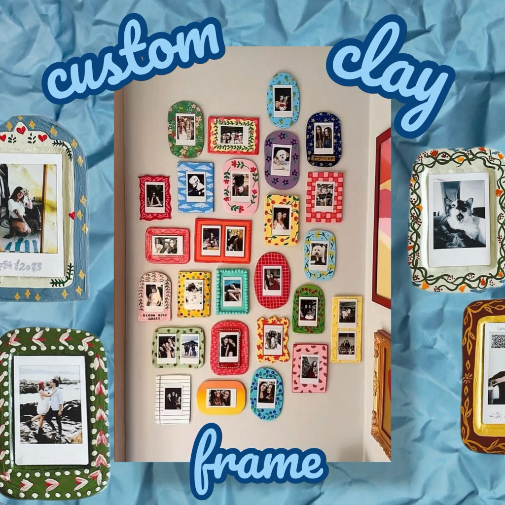 Jual custom clay frame // figura clay uk besar free packing peti ...