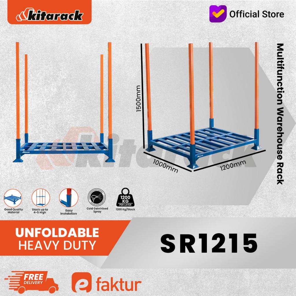 Jual KITARACK Unfoldable Stacking Rack / Rak Gudang Besi Susun ...