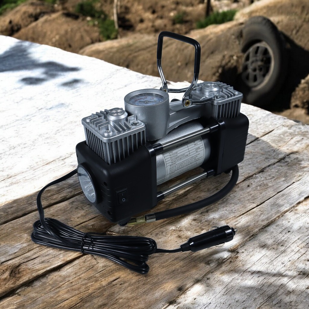 Jual Pompa Ban Mobil Compressor Double Cylinder 12V 150 PSI | Shopee ...