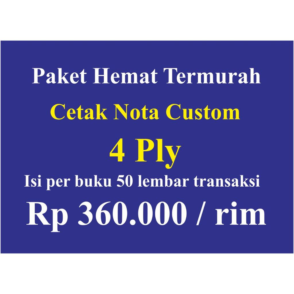 Jual CETAK SURAT JALAN 4 PLY, NOTA NCR, NOTA CUSTOM 4 PLY, NOTA CUSTOM ...