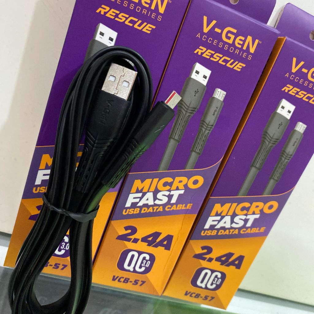 Jual V-GEN VCB-57 USB Data Cable Micro Fast Charging 2.4AA 200Cm ...
