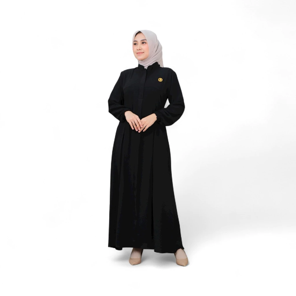 gamis katun adem tidak nerawang GAMIS SALWA Dress crinkle airflow polos busui friendly
