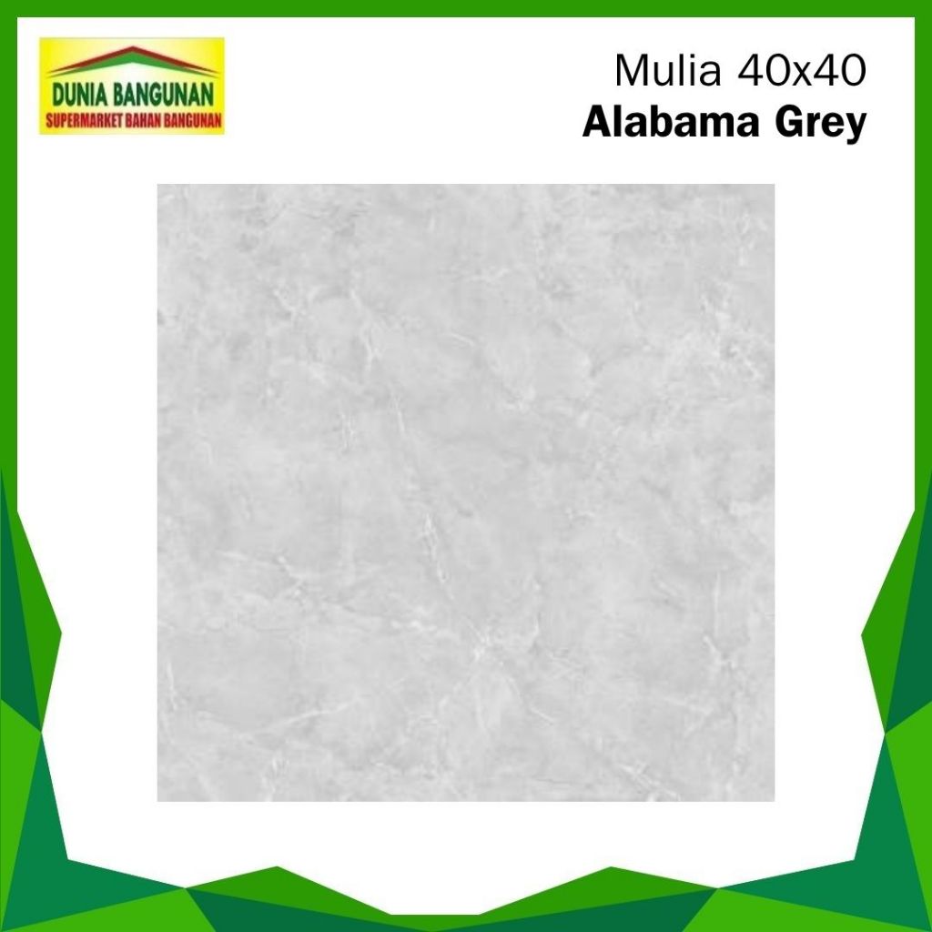 Keramik 40x40 Lantai Mulia Alabama Keramik Lantai Glossy Marble Grey