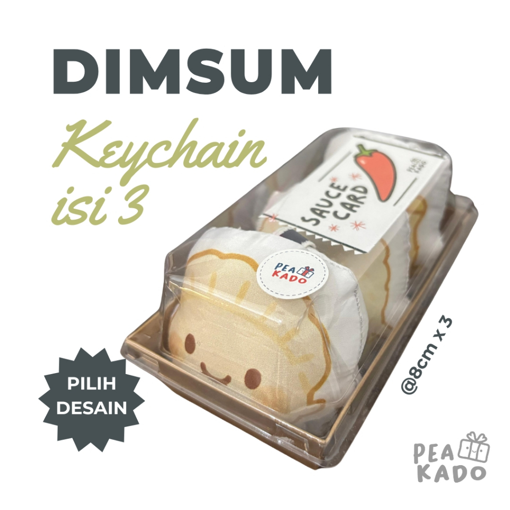 Jual Dimsum Keychain / Gantungan Kunci Dim Sum Lucu Paket isi 3 ...