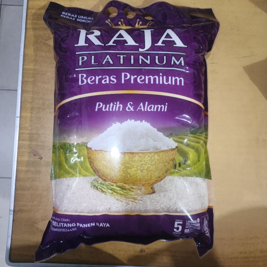 Jual Beras RAJA PLATINUM 5KG PONTIANAK | Shopee Indonesia