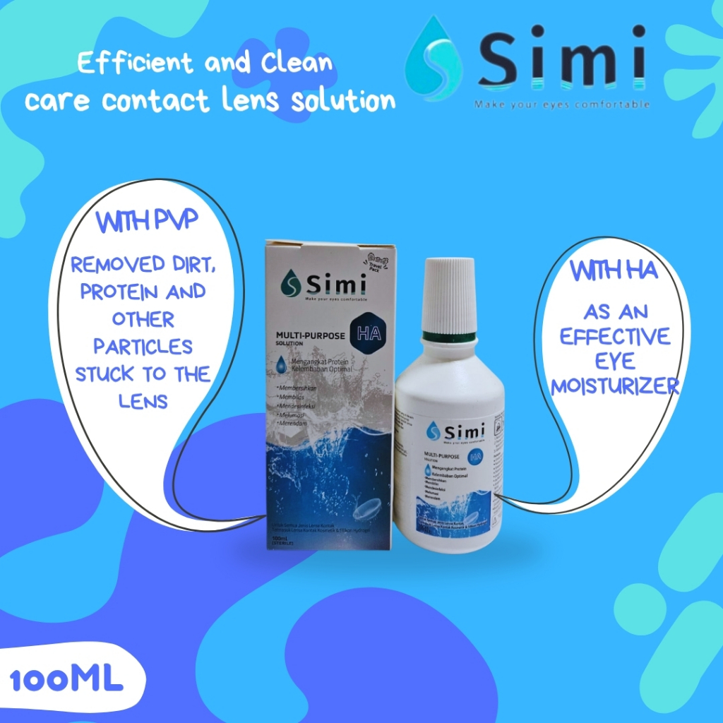 Jual SIMI 100ml Cairan Pembersih Softlens Multi Purpose Solutin With HA ...