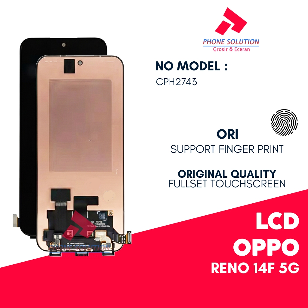 Jual LCD Oppo Reno 14F 5G / CPH2743 - Fingerprint Fullset Touchscreen ...