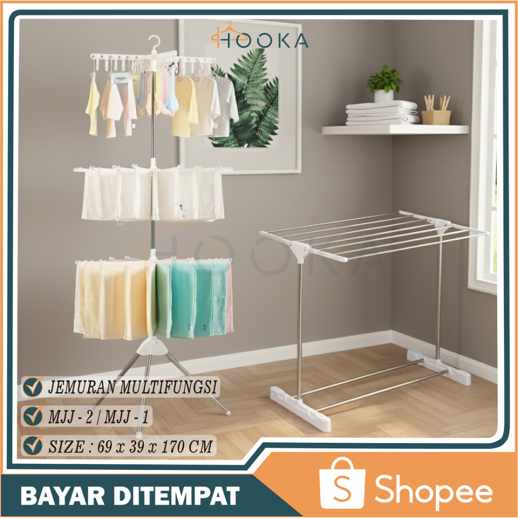 Jual HOOKA Rak Jemuran Menara / Gantungan Jemuran Bayi 16 Jari-Jari 24 ...