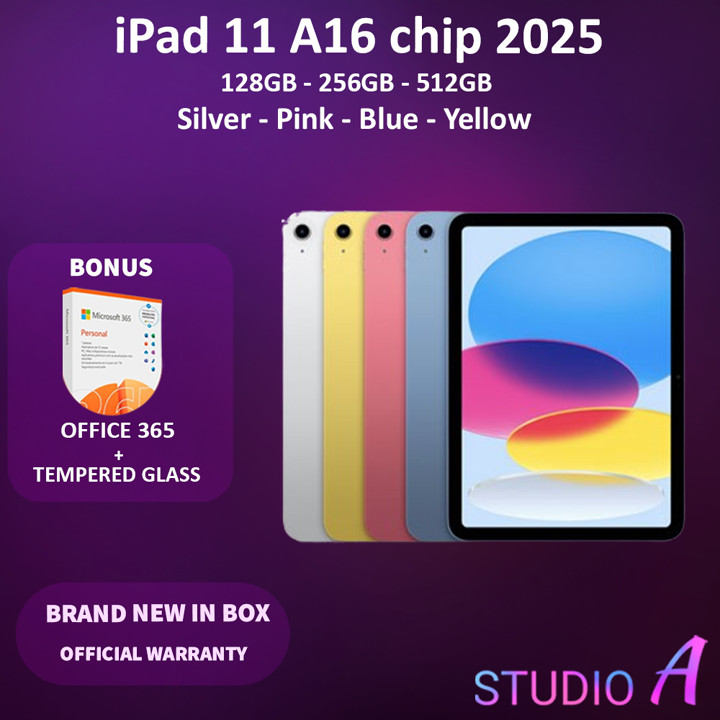 iPad 11th Gen 11-Inch 2025 512GB 256GB 128GB WiFi Only 10.9" Inch Gen 11