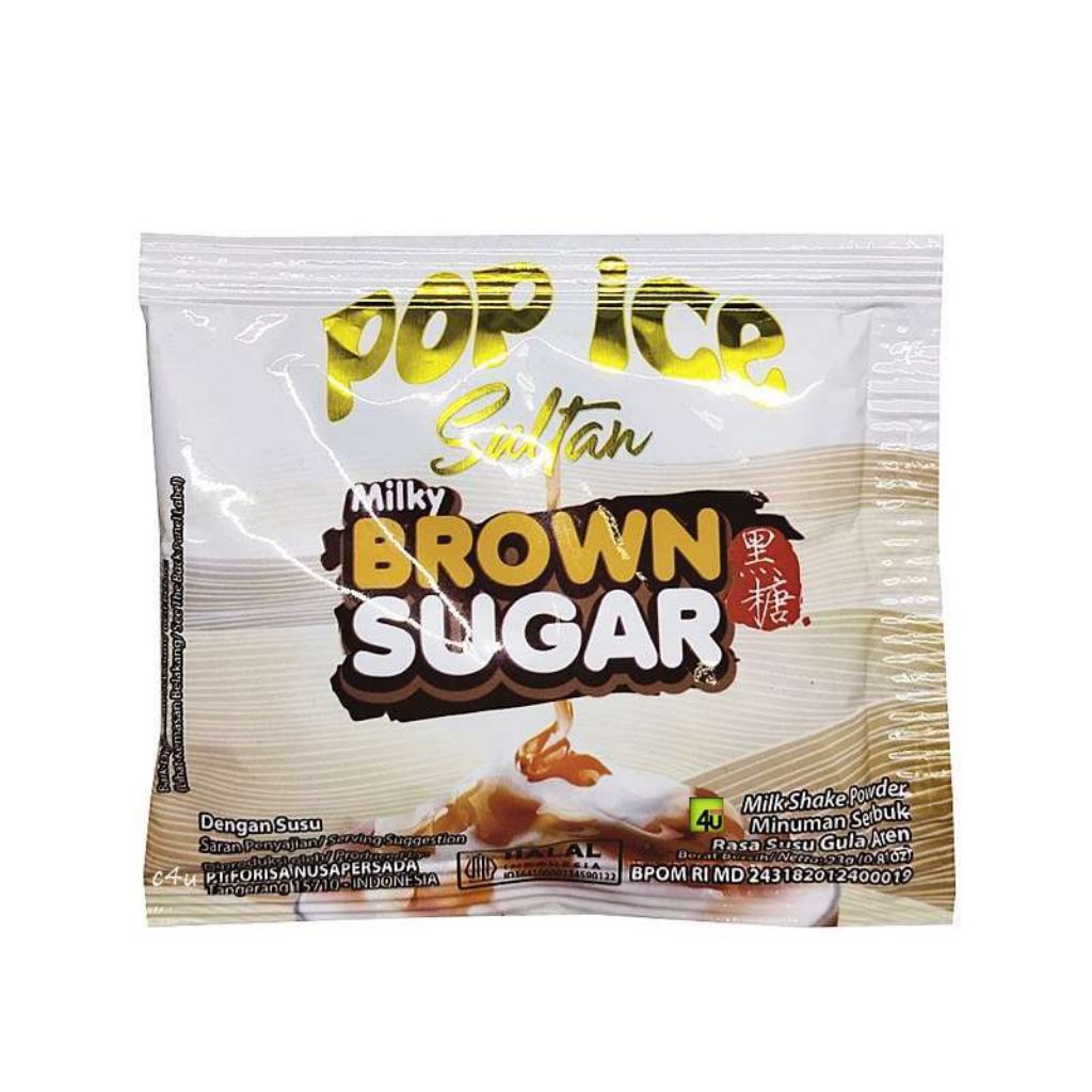 Jual POP ICE SULTAN MILKY BROWN SUGAR Renceng isi ( 10pcs ) | Shopee ...