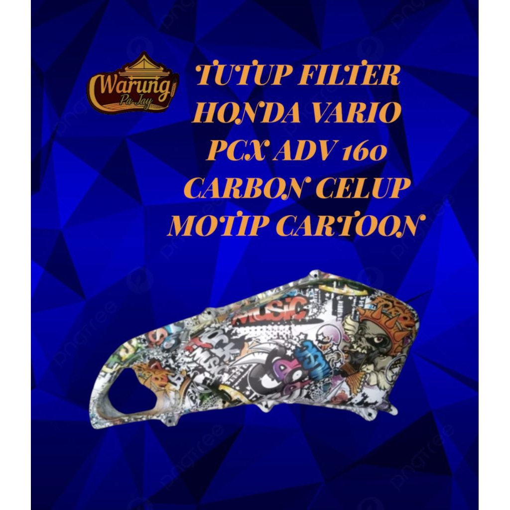 Jual Tutup Filter PCX 160/Vario 160/Adv 160 Carbon Celup WTP Motip ...