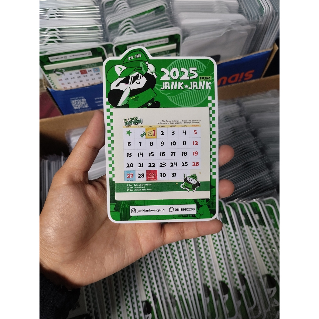 Jual KALENDER MINI MAGNET KULKAS DUDUK FULL CUSTOM | Shopee Indonesia