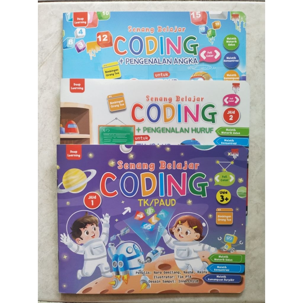 Jual Buku Paket CODING| Senang Belajar CODING| Untuk paud dan TK| Paket ...