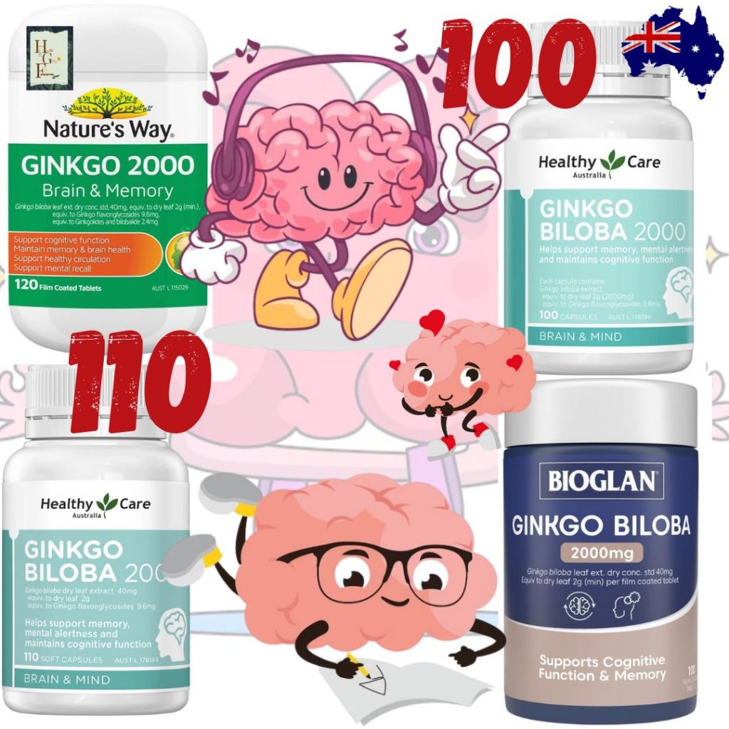 Jual healthy care ginkgo biloba 2000 100 capsules, Bioglan Ginkgo ...