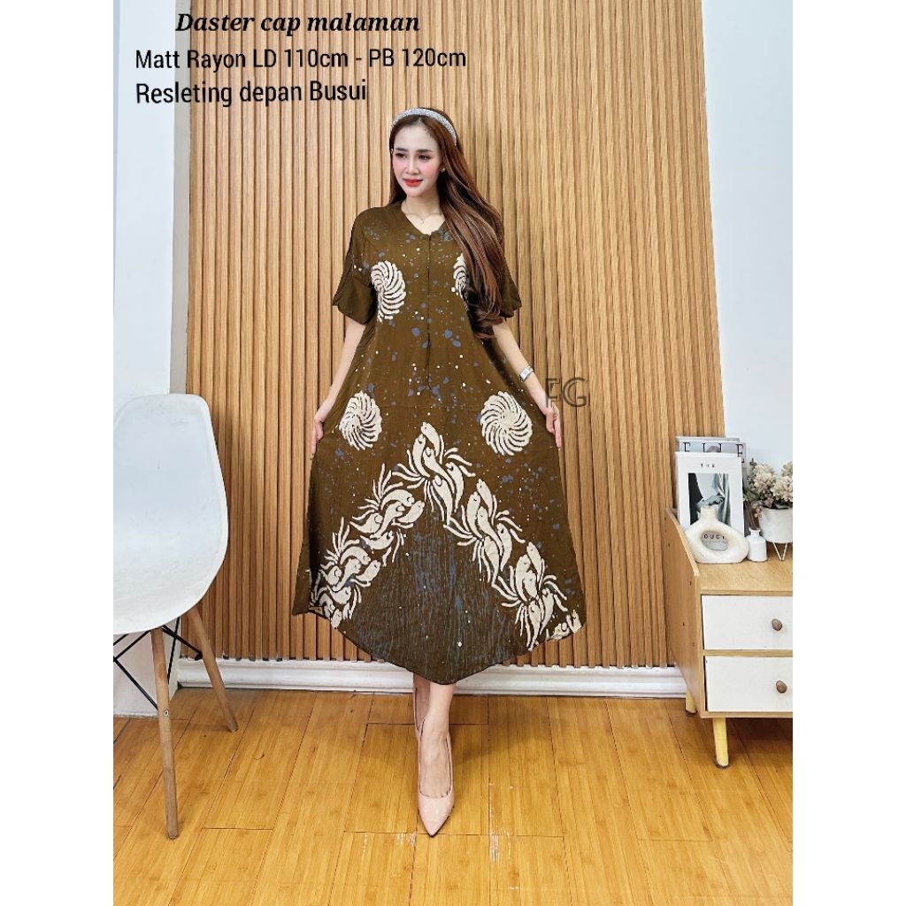 Daster Lengan Pendek Bahan Twill Rayon 6