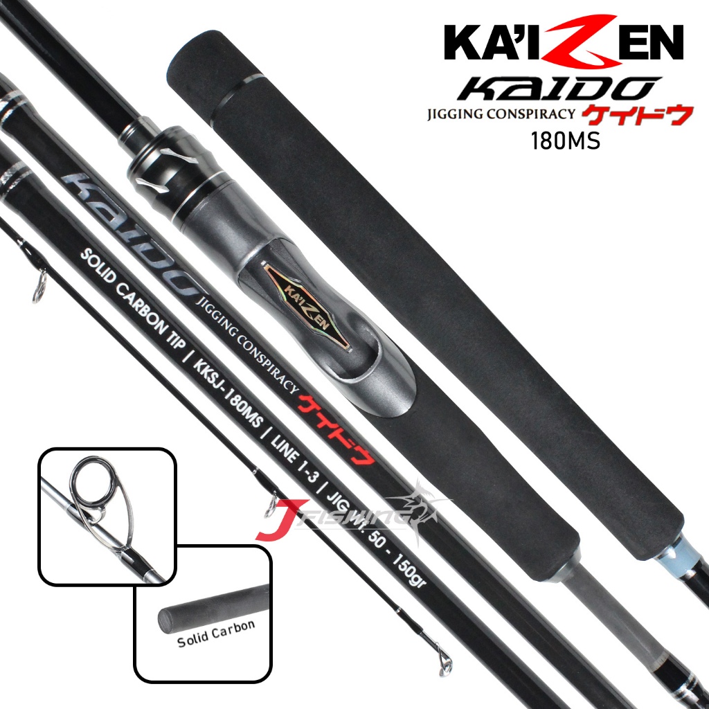Product image Joran KAIZEN KAIDO | 180 | PE 1-3 s/d 3-5 | Solid Carbon | Spinning | Jigging | Freshwater Saltwater