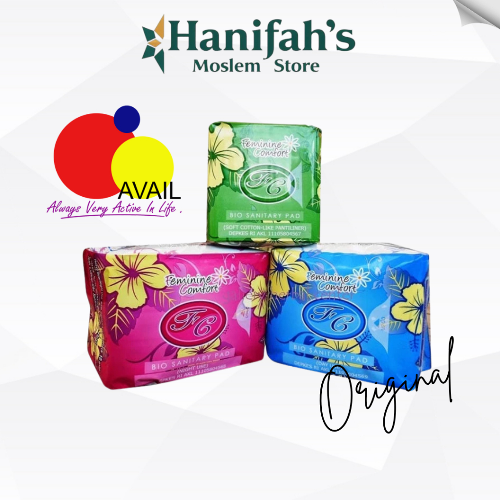 Jual AVAIL Pembalut Herbal Sanitary Pad Day Use Biru I Night Use Merah ...