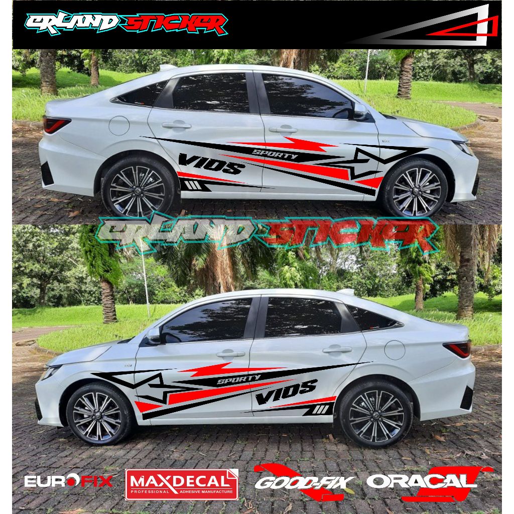 Jual stiker mobil all sedan cutting stiker striping mobil sedan vios ...
