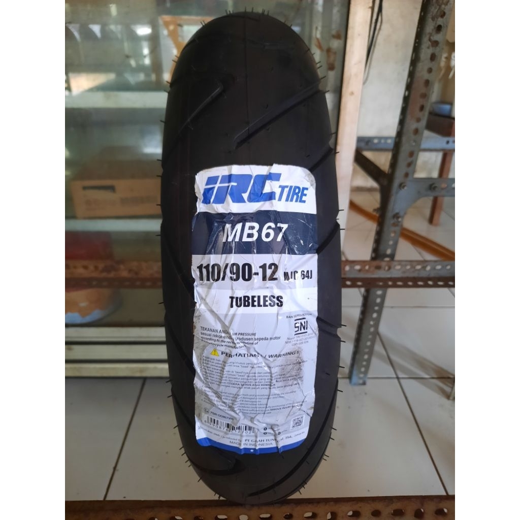 Jual Ban Scoopy Belakang IRC 110/90-12 ( MB67 ) Tubeless ScoopyRing 12 ...