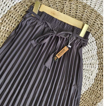 Rok Plisket Premium Wanita Panjang 90cm – Rok Maxi Muslimah Elegan All Size Pinggang Karet
