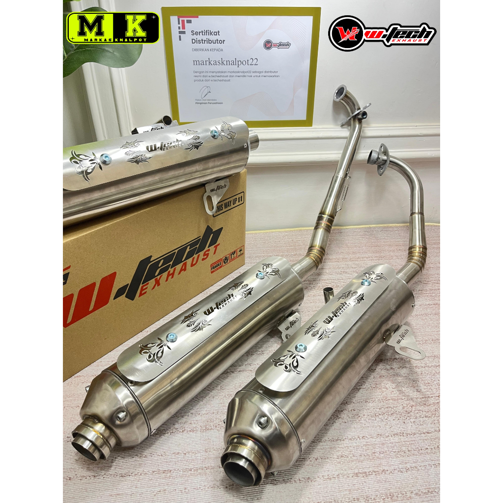 Jual WTECH.Knalpot Standar Racing W-TECH EXHAUST STAINLESS, FREE TAMENG ...