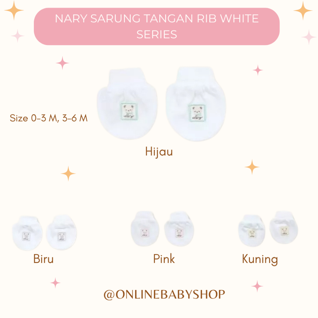 Jual NARY White Series - Sarung Tangan Bayi - Sarung Tangan Newborn ...