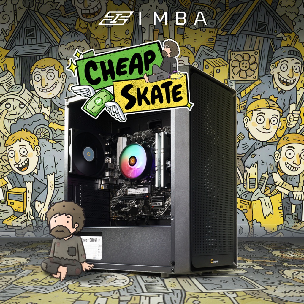 IMBA CHEAPSKATE PC RYZEN 5 5600G 16GB 256GB / 512GB / 1TB RAKITAN PC OFFICE ADMIN GAMING - UGE-TR-EK-COC/D4