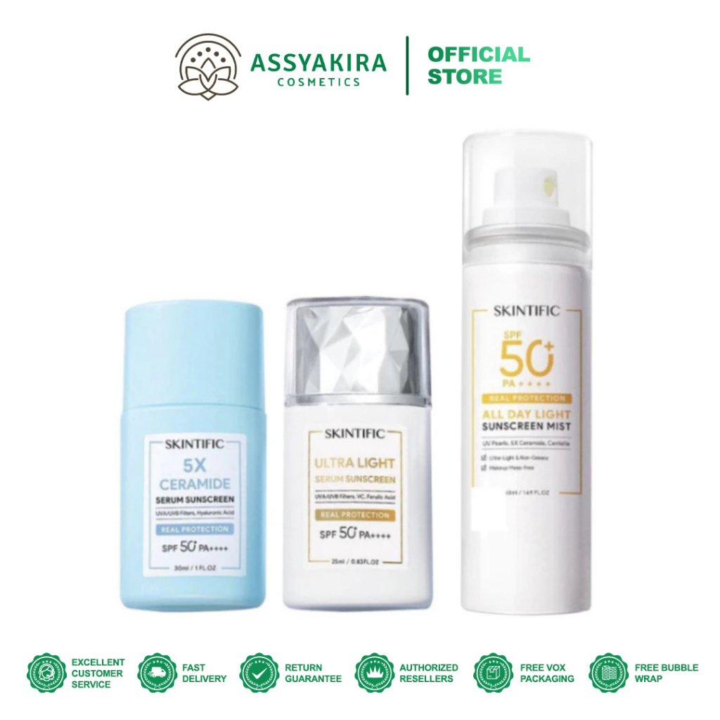 Jual SKINTIFIC 5x Ceramide Serum Sunscreen SPF 50 PA++++ | Ultra Light ...