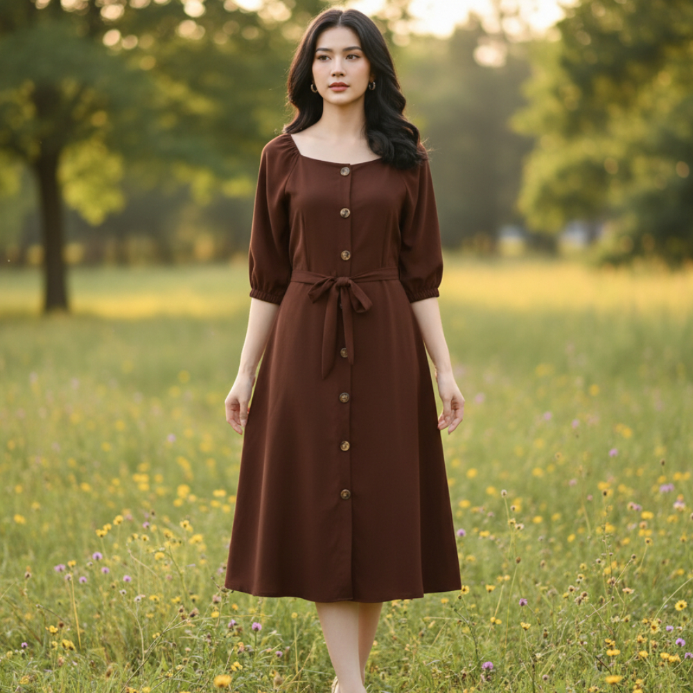 knee length dresses for ladies Sabrina Midi Dress – MESTIZA NEW YORK main image 0
