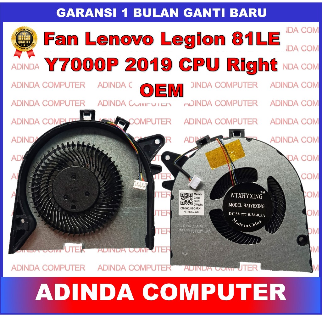 VENTILADORES (CPU Y GPU) CON DISIPADOR LENOVO LEGION Y540P Y545