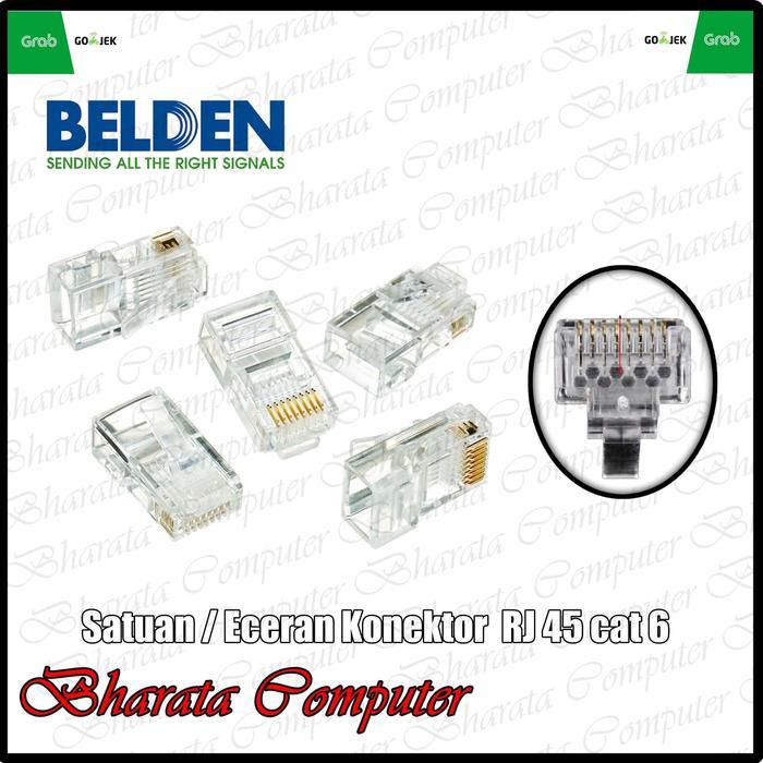 Jual ORIGINAL Belden RJ45 Connector Cat 6 Konektor RJ-45 Cat6 Satuan ...