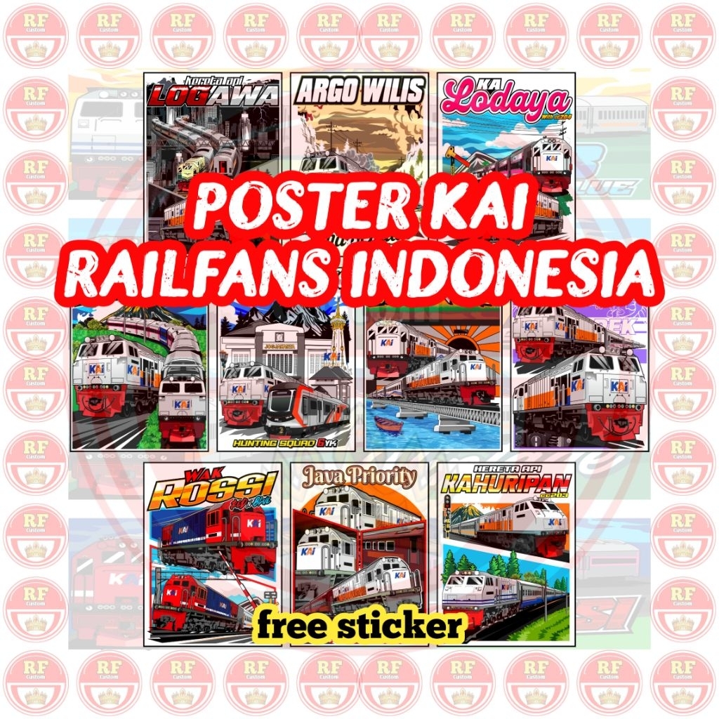 Jual Poster Dinding Kereta Api Indonesia - Poster Railfans Indonesia HD ...