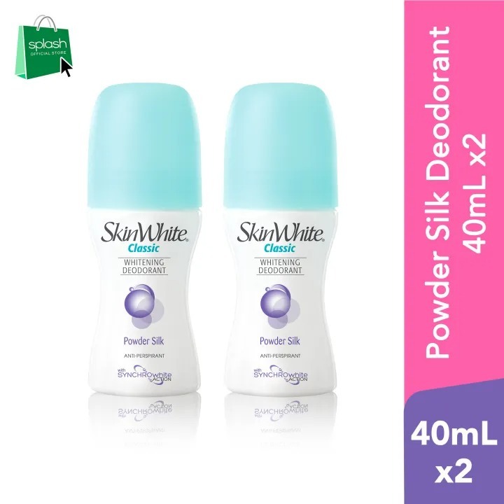 Jual SkinWhite Classic Powder Silk Deo Deodorant 40ml set of 2 | Shopee ...
