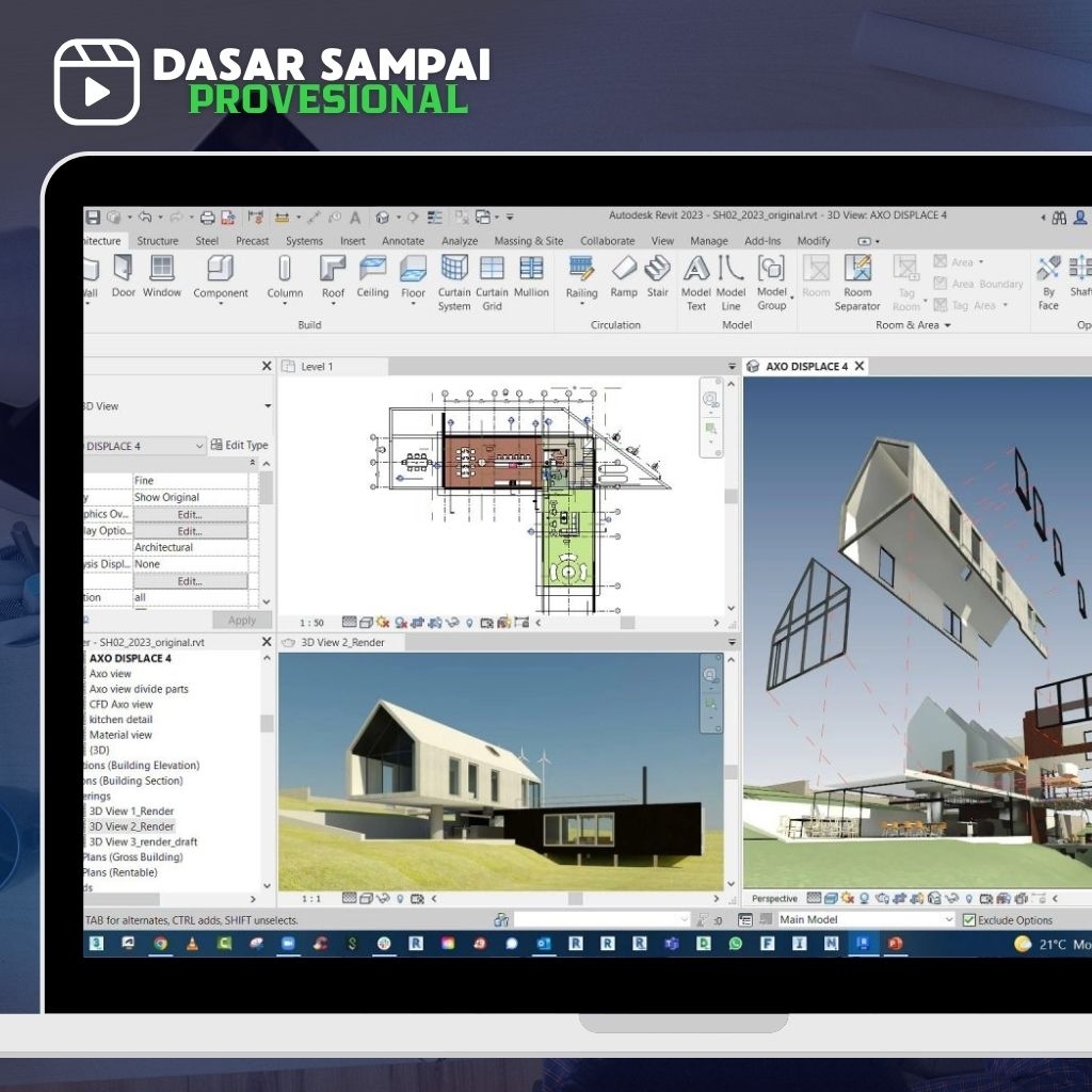 Jual Tutorial AUTODESK REVIT || Dari Dasar Sampai Mahir || Video ...