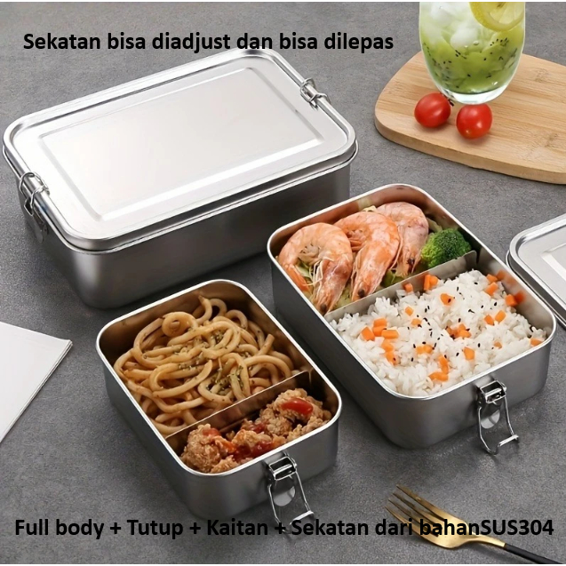 Jual JMC [SS304] Stainless Steel Lunch Box Premium Anti Tumpah Anti ...
