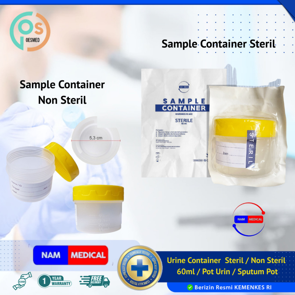 Jual Pot Urine Container Non / Steril 60ml / Sputum Pot | Shopee Indonesia