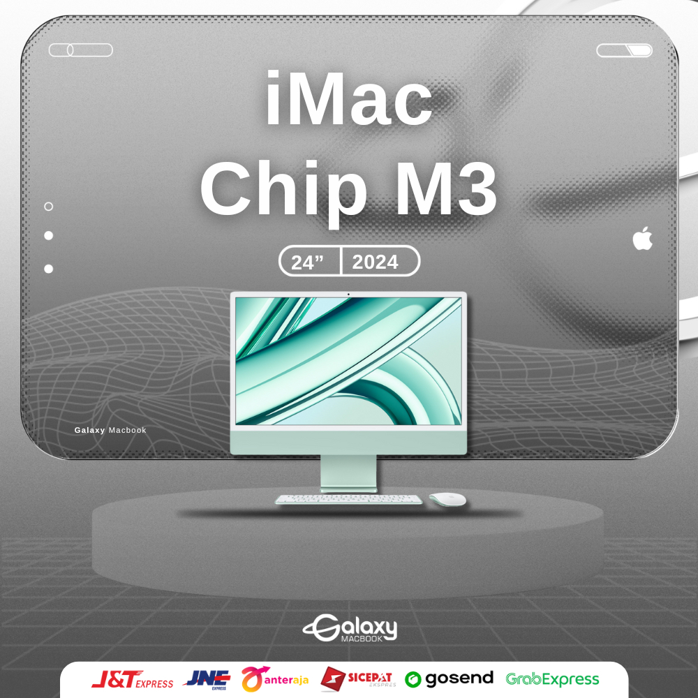 Jual iMac 24 inch Chip M3 2024 || RAM 8GB SSD 256GB || Layar 4K