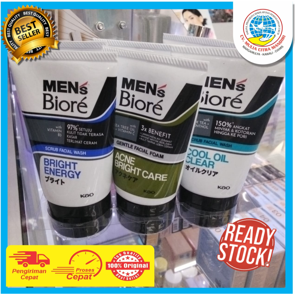 Biore Men's Facial Foam Sabun Wajah Pria 40gr foto 1